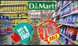This image is describing about the discounts and selling technique od D-mart 