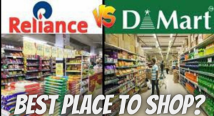 This image is used as people have confusion between D-mart and Reliance from where to go ?